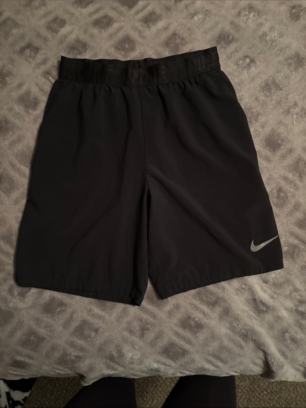 Nike Men’s Black Athletic Training Shorts with Reflective Swoosh